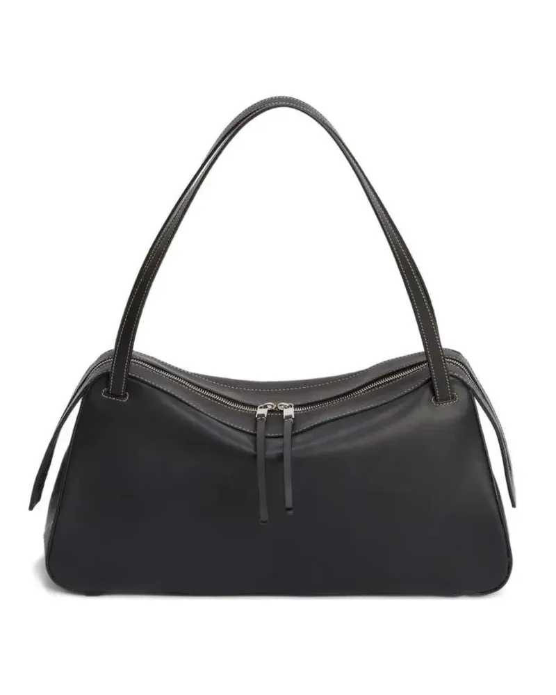 Jil Sander Hobo Bags Shoulder Bag In Luxurious Calf Leather schwarz Schwarz