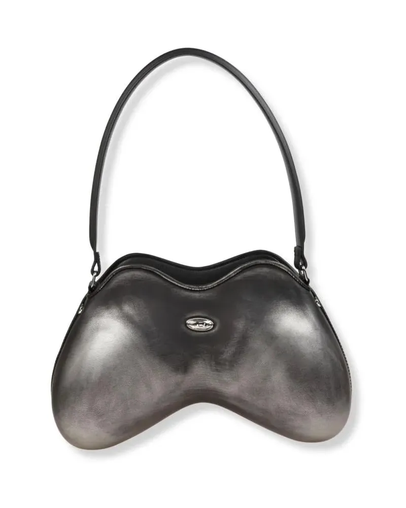 Diesel Hobo Bags Double-Strap Shoulder Bag With Structured Silhouet grau Grau