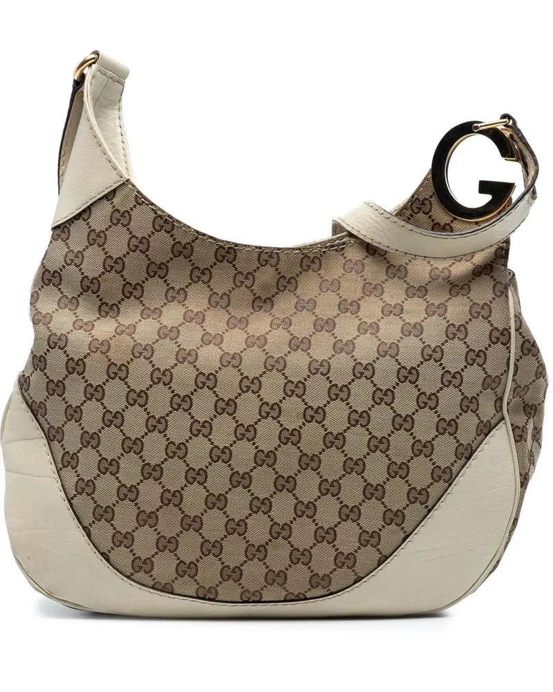 Gucci Hobo Bags GG Canvas Charlotte Crossbody braun Braun