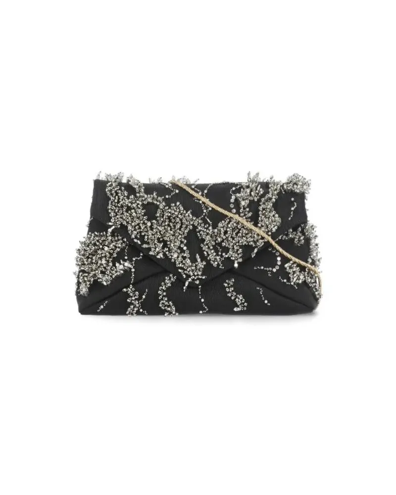 Dries van Noten Hobo Bags Black Beaded Shoulder Bag schwarz Schwarz