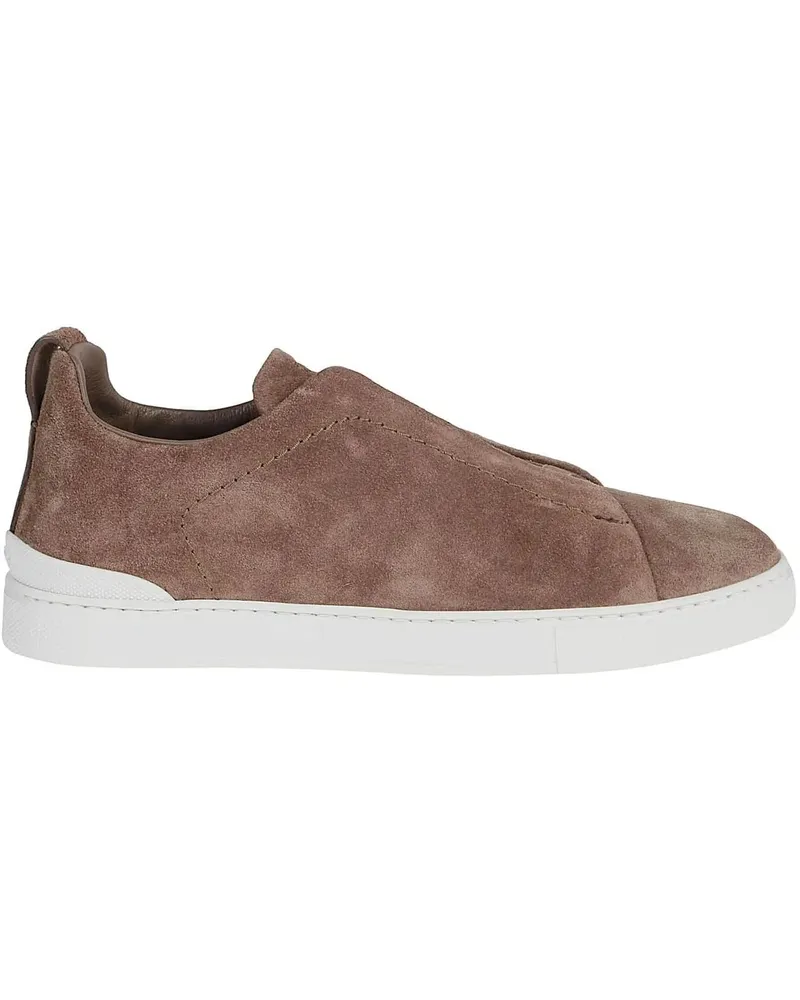 Ermenegildo Zegna Low-Top Sneaker Triple Stitch Low Top Sneakers Brown braun Braun