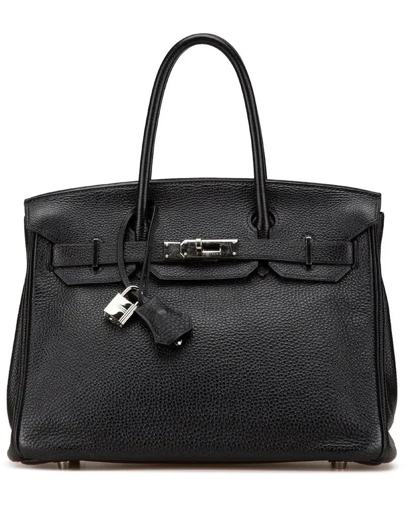 Hermès Crossbody Bags 2004 Clemence Birkin Retourne 30 schwarz Schwarz