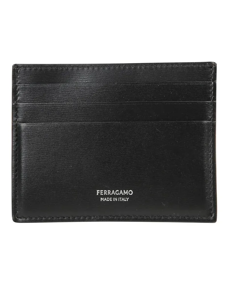 Ferragamo Portemonnaies Refined Lh Material Men's Wallet With Minimalist D schwarz Schwarz