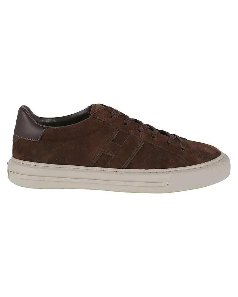 Hogan Low-Top Sneaker Brown Suede Sneakers With Leather Accents braun Braun
