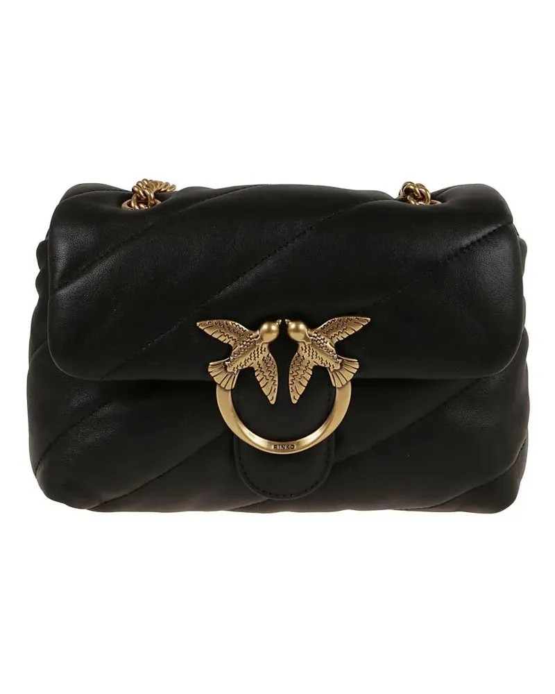 Pinko Hobo Bags Love Puff Calfskin Shoulder Bag schwarz Schwarz