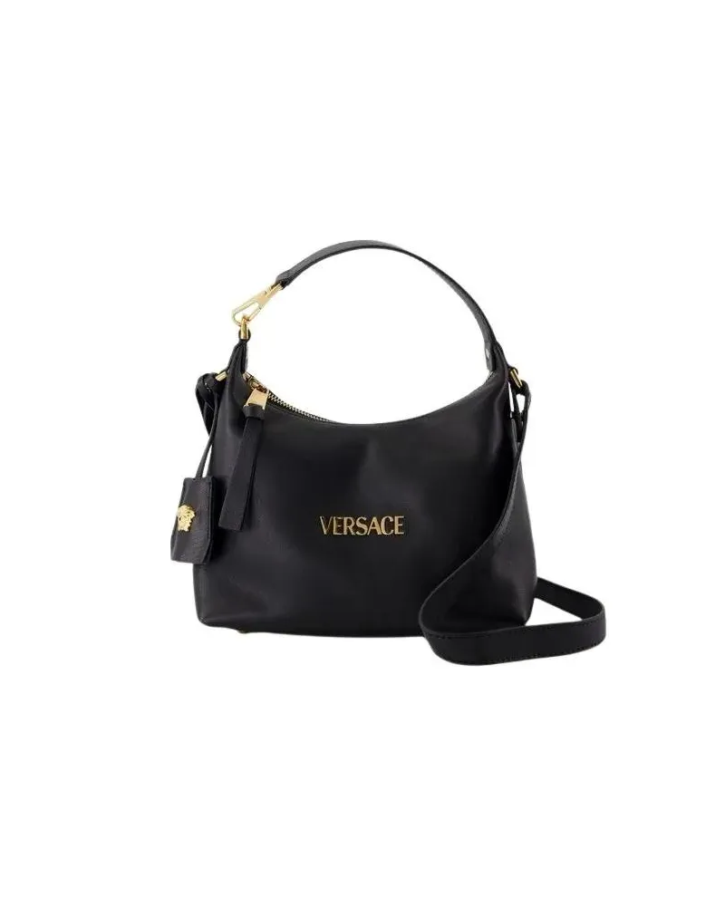 Versace Hobo Bags Hobo Shoulder Bag - Leather - Black schwarz Schwarz