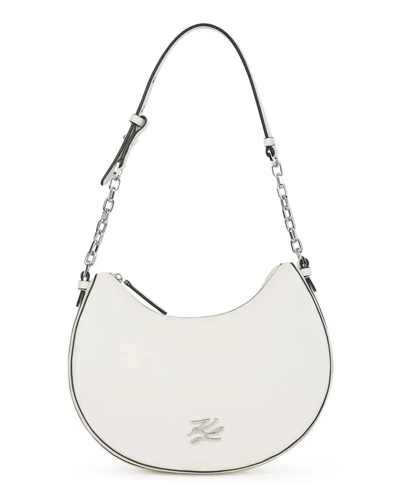 Karl Lagerfeld Hobo Bags K/Autograph Medium Moon Bag weiß Weiß