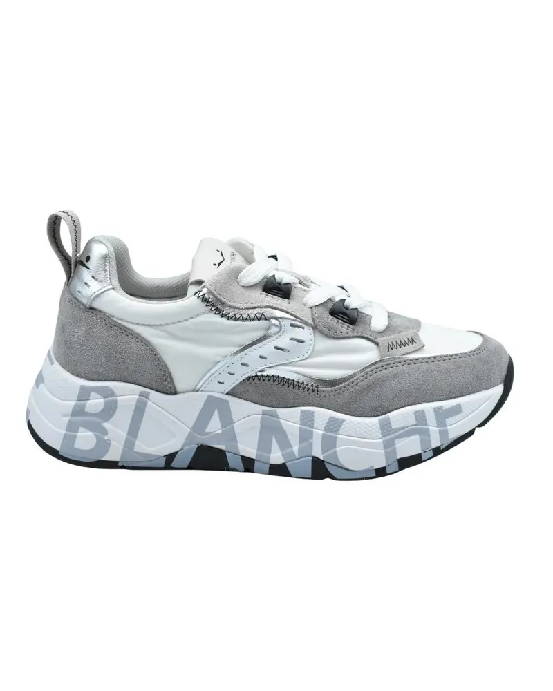 Voile Blanche Low-Top Sneaker Laced Sneakers With Textured Upper weiß Weiß