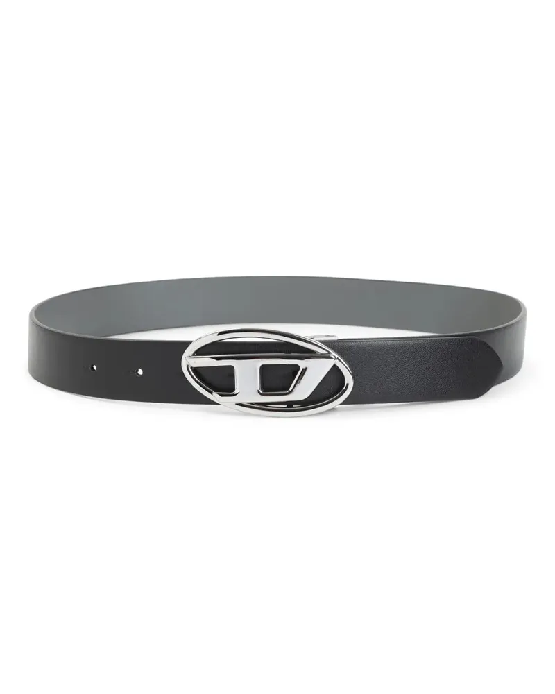 Diesel Gürtel Reversible Black Leather Belt schwarz Schwarz