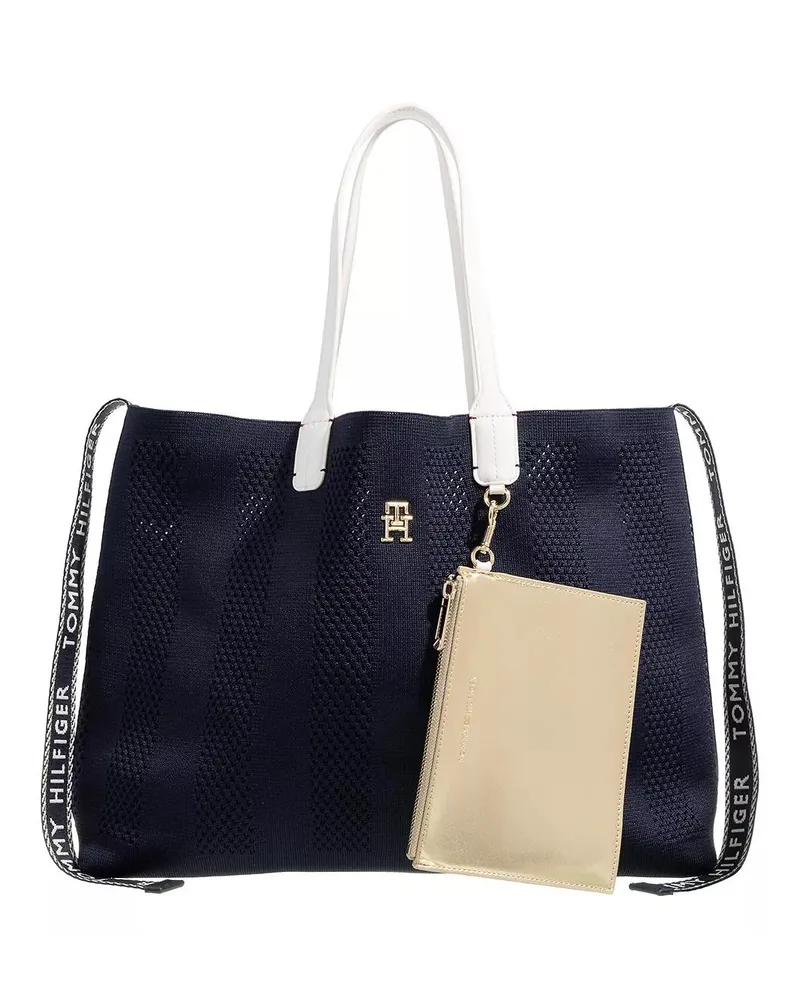 Tommy Hilfiger Tote Iconic Tommy Tote Knitted Blau