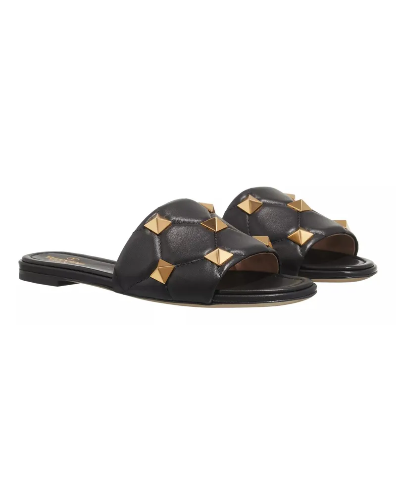 Valentino Garavani Sandalen Slide Roman Stud Quilted schwarz Schwarz