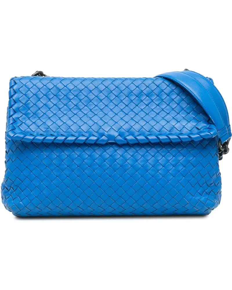 Bottega Veneta Hobo Bags Medium Nappa Intrecciato Olimpia Shoulder Bag blau Blau