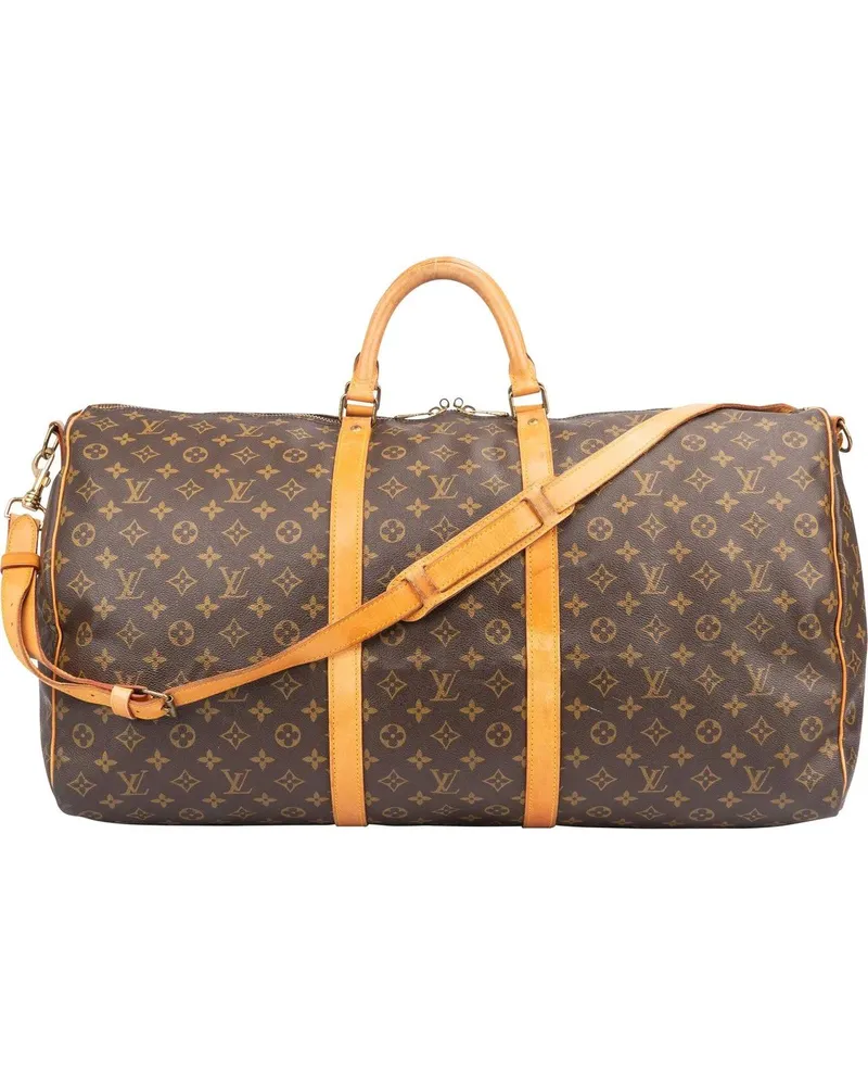 Louis Vuitton Crossbody Bags  Canvas Monogram Keepall 60 Bandoulie braun Braun
