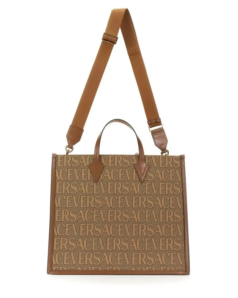 Versace Shopper & Totes Shopper Bag With Allover Logo braun Braun