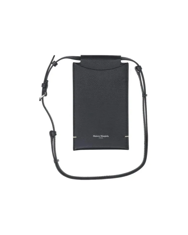 Maison Margiela Hobo Bags Textured Black Bag schwarz Schwarz