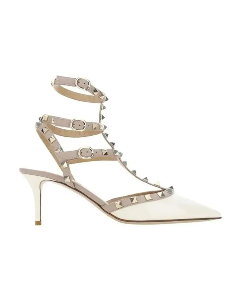 Valentino Garavani Hohe Schuhe Rockstud Pumps beige Beige