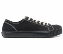 Low-Top Sneaker Textured Canvas Sneakers schwarz