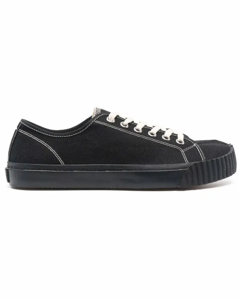 Maison Margiela Low-Top Sneaker Textured Canvas Sneakers schwarz Schwarz