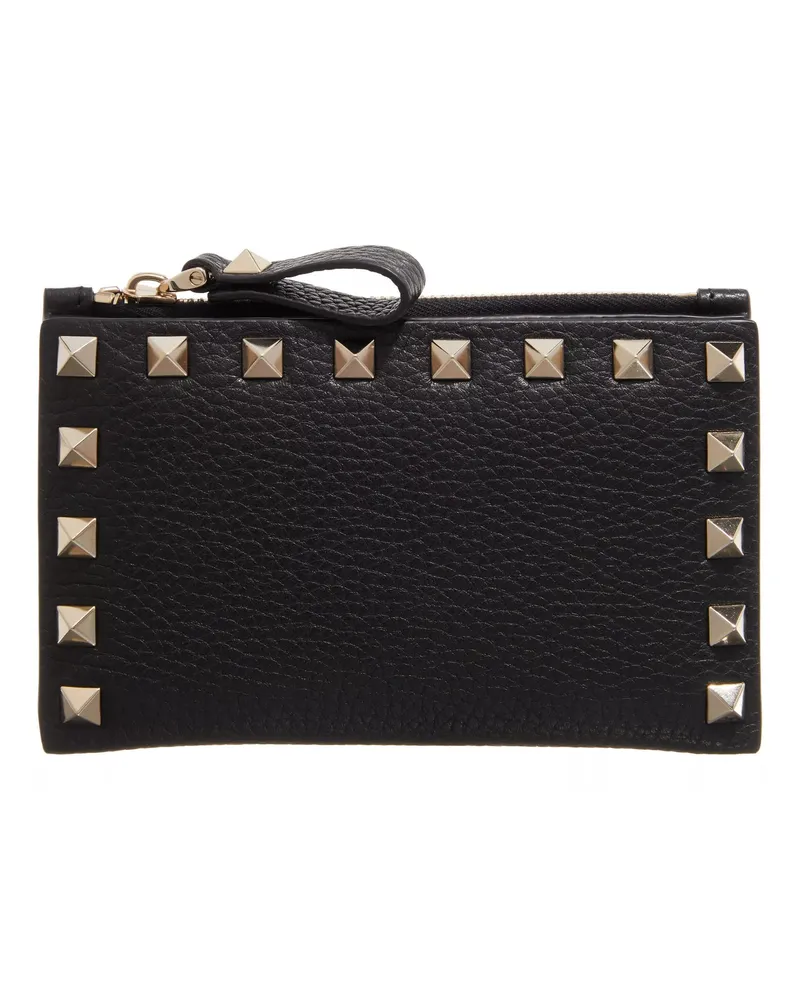 Valentino Garavani Portemonnaie Card Case Rockstud schwarz Schwarz