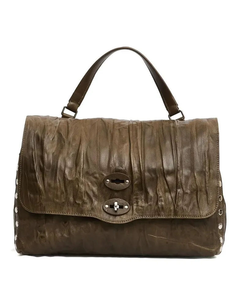 Zanellato Crossbody Bags Postina M Plissè Green Bag grün Grün