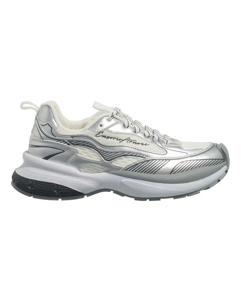 Emporio Armani Low-Top Sneaker Aura Sneaker silberfarben 