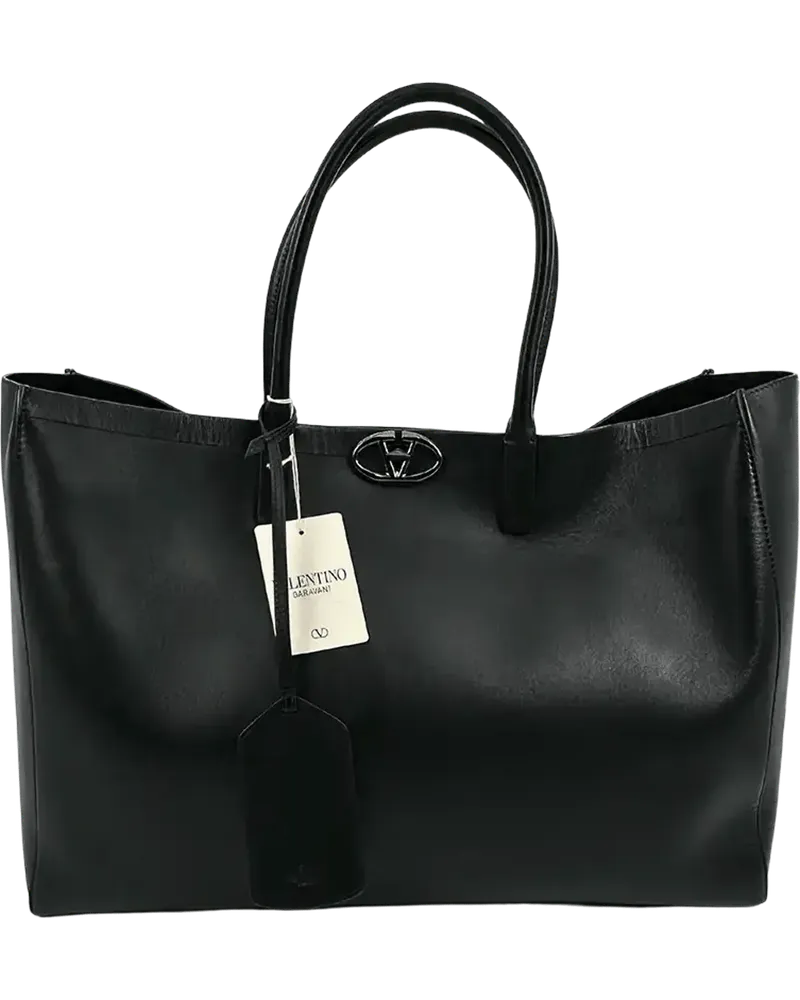 Valentino Garavani Shopper  VLOGO Large Leather Shopper Bag schwarz Schwarz