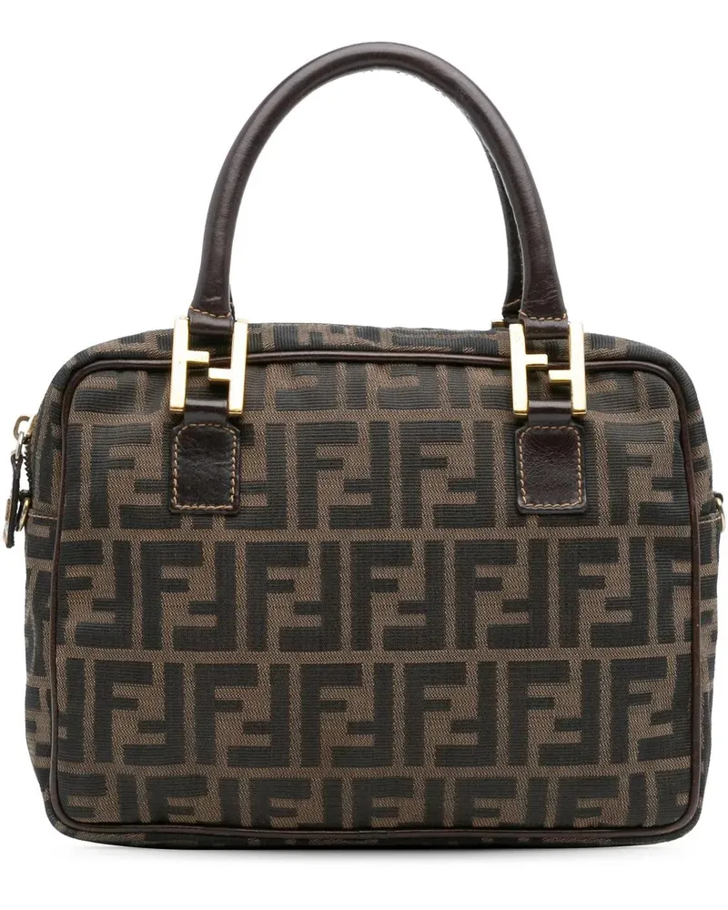 Fendi Hobo Bags Zucca Canvas Satchel braun Braun