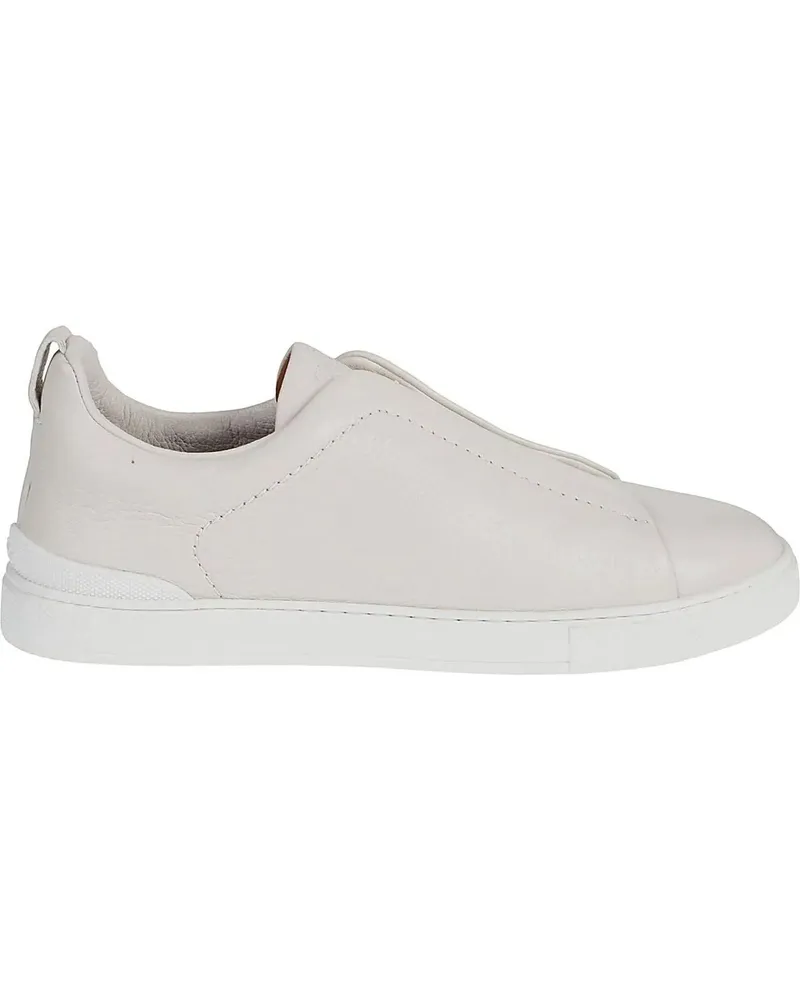 Ermenegildo Zegna Low-Top Sneaker Triple Stitch Low Top Sneakers White weiß Weiß
