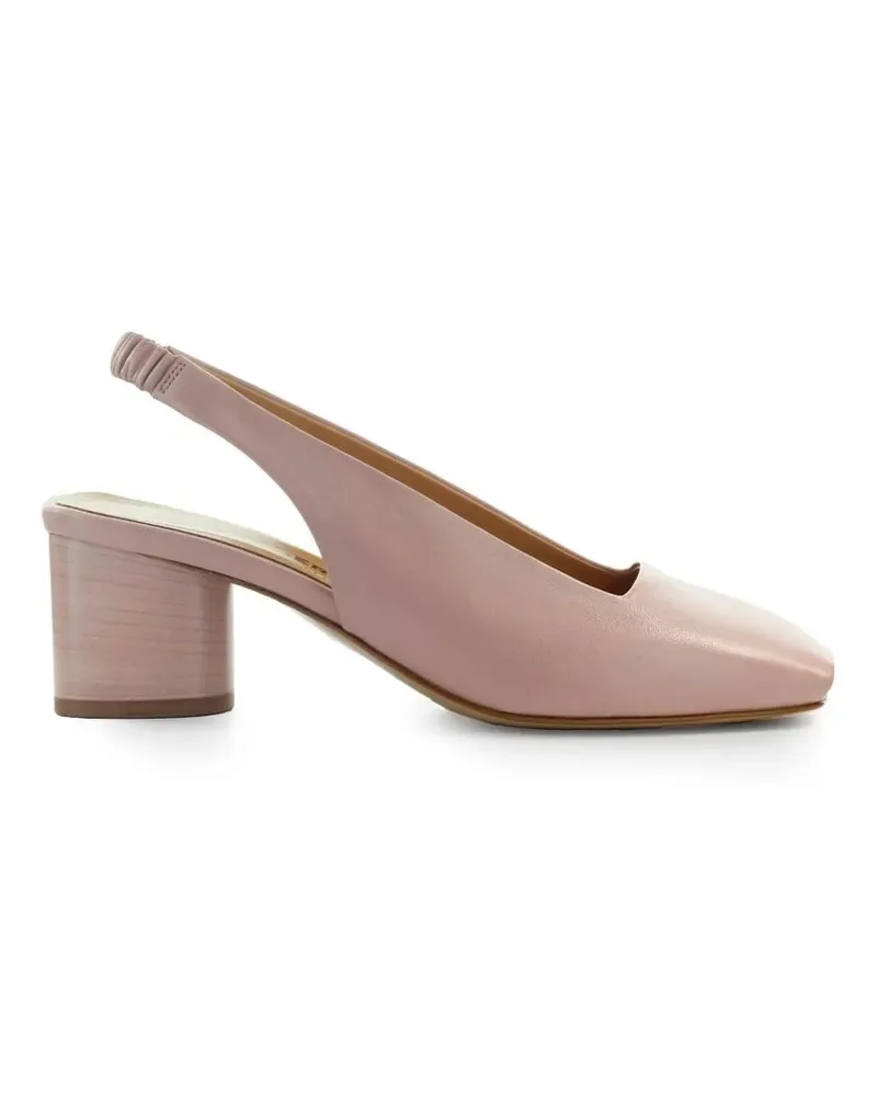 HALMANERA Hohe Schuhe Irma Powder Pink Slingback Open Toe Pump rosa Gold
