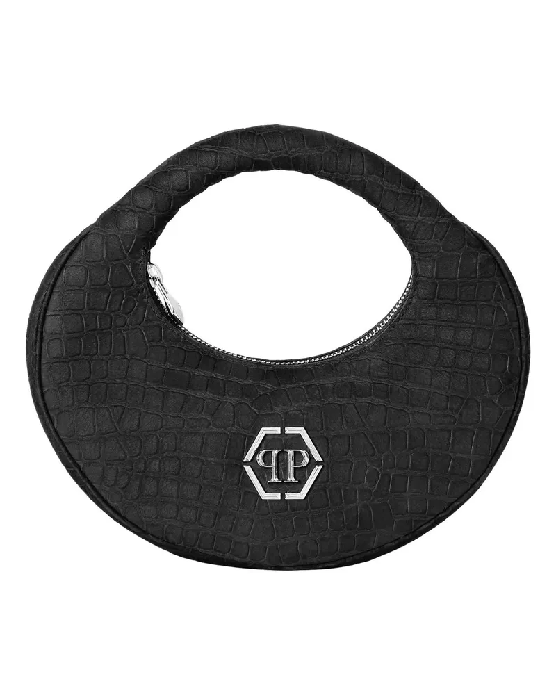 Philipp Plein Crossbody Bags Medium Nubuck Moon Bag schwarz Schwarz