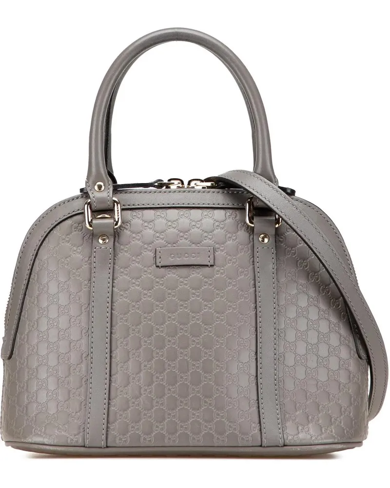Gucci Hobo Bags Mini Microssima Dome Satchel grau Grau