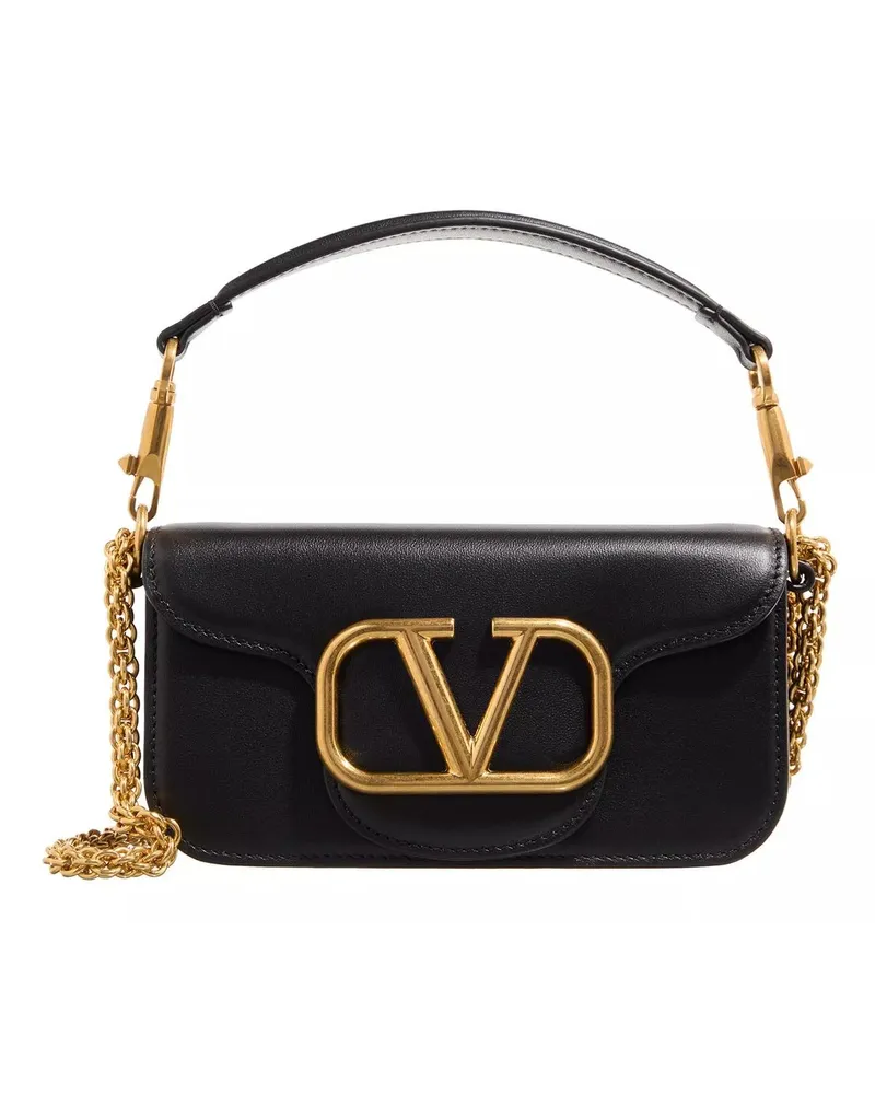 Valentino Garavani Crossbody Bags Locò Shoulder Bag Leather Schwarz