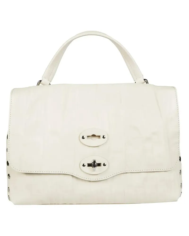 Zanellato Hobo Bags Postina Plisse Shoulder Bag weiß Weiß