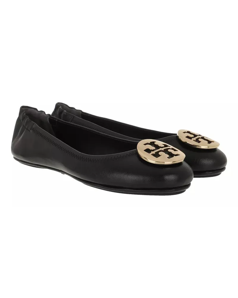 Tory Burch Loafers & Ballerinas Minnie Travel Ballet With Metal Logo Schwarz