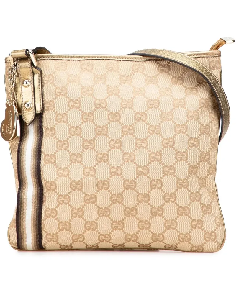 Gucci Hobo Bags GG Canvas Jolicoeur Crossbody braun Braun
