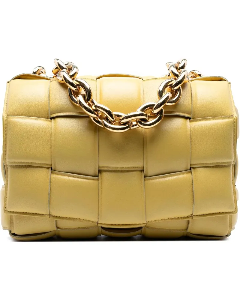 Bottega Veneta Hobo Bags Nappa Intrecciato Padded Chain Cassette Satchel gelb Gelb