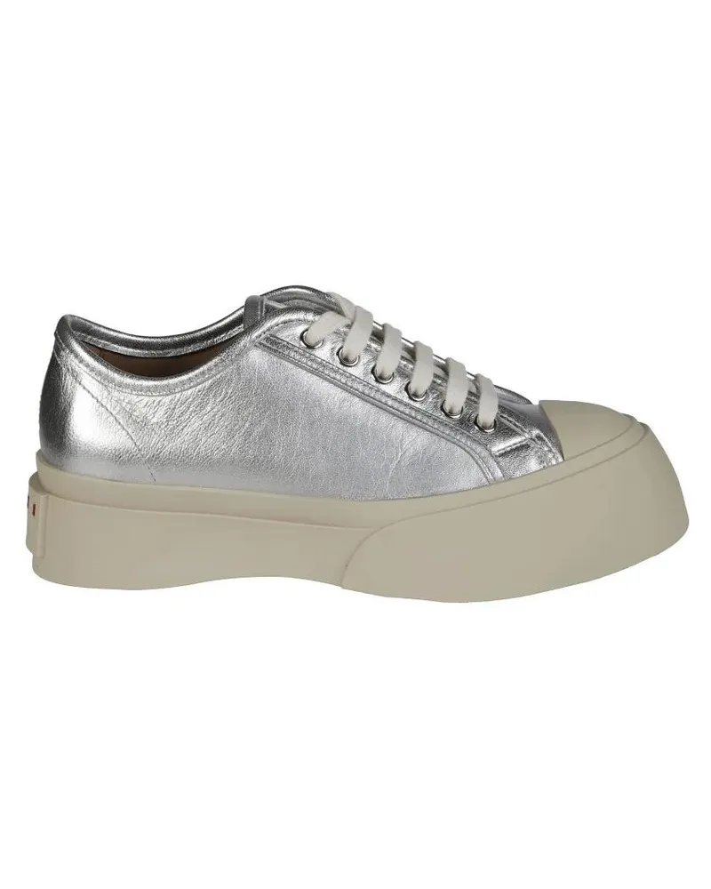 Marni Low-Top Sneaker Silver Metallic Mary Jane Sneakers silberfarben 