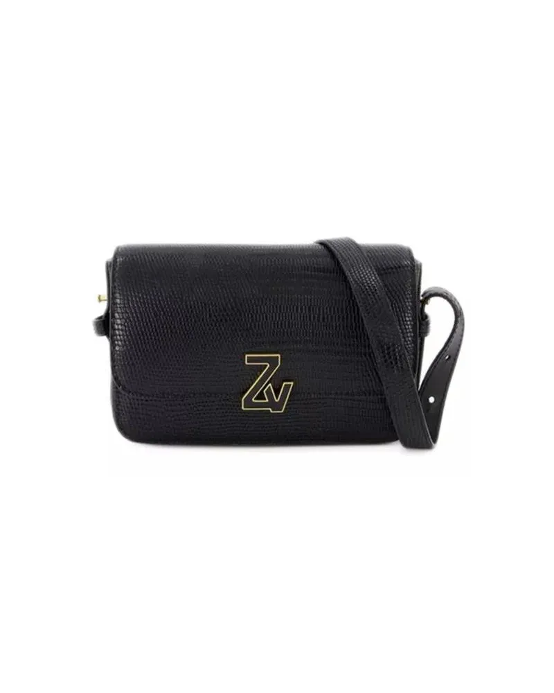 Zadig & Voltaire Hobo Bags Zv Le Mini Hobo Bag  - Black - Croc Embossed Leath schwarz Schwarz
