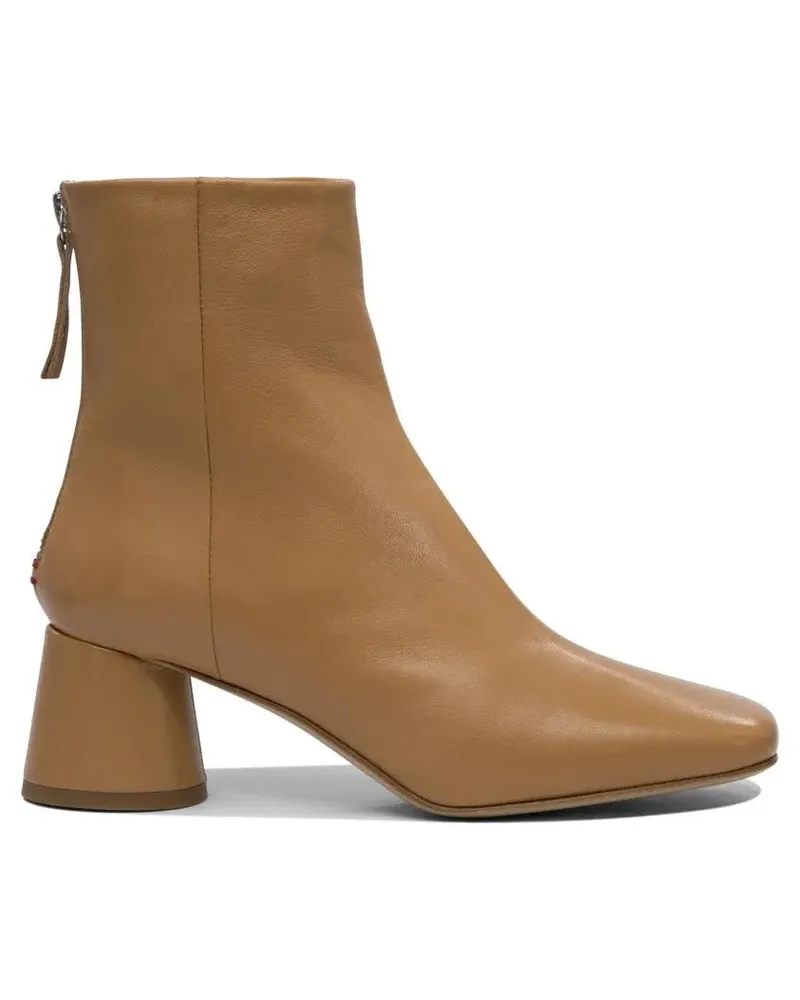 HALMANERA Stiefel Cylindrical Block Heel Ankle Boots braun Braun