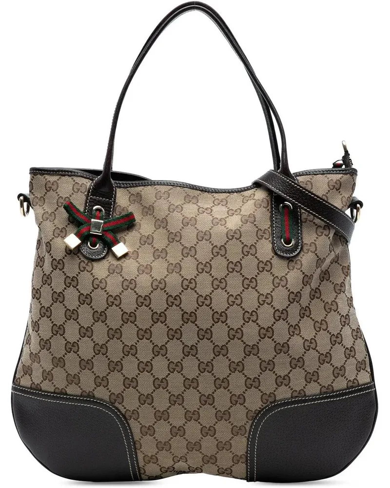 Gucci Hobo Bags GG Canvas Princy Satchel braun Braun