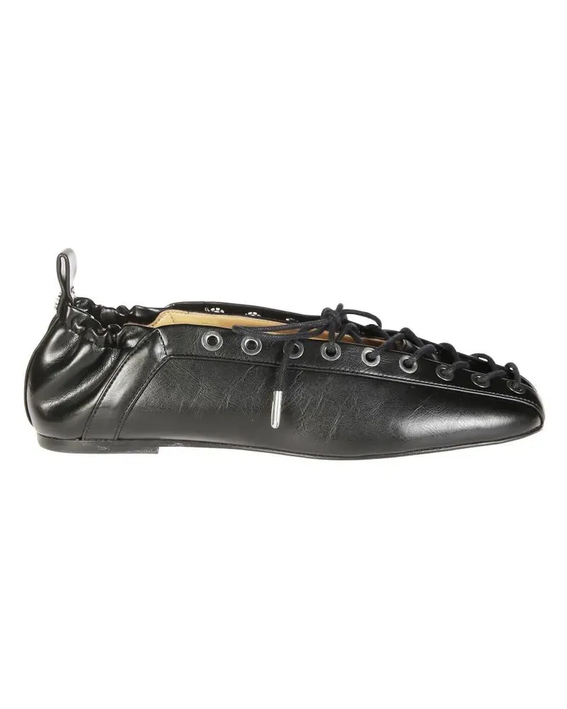 Ganni Ballet Flats With Pointed Toe schwarz Schwarz