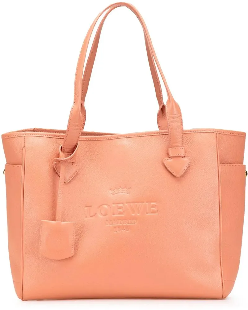 Loewe Shopper Leather Heritage Tote rosa Gold