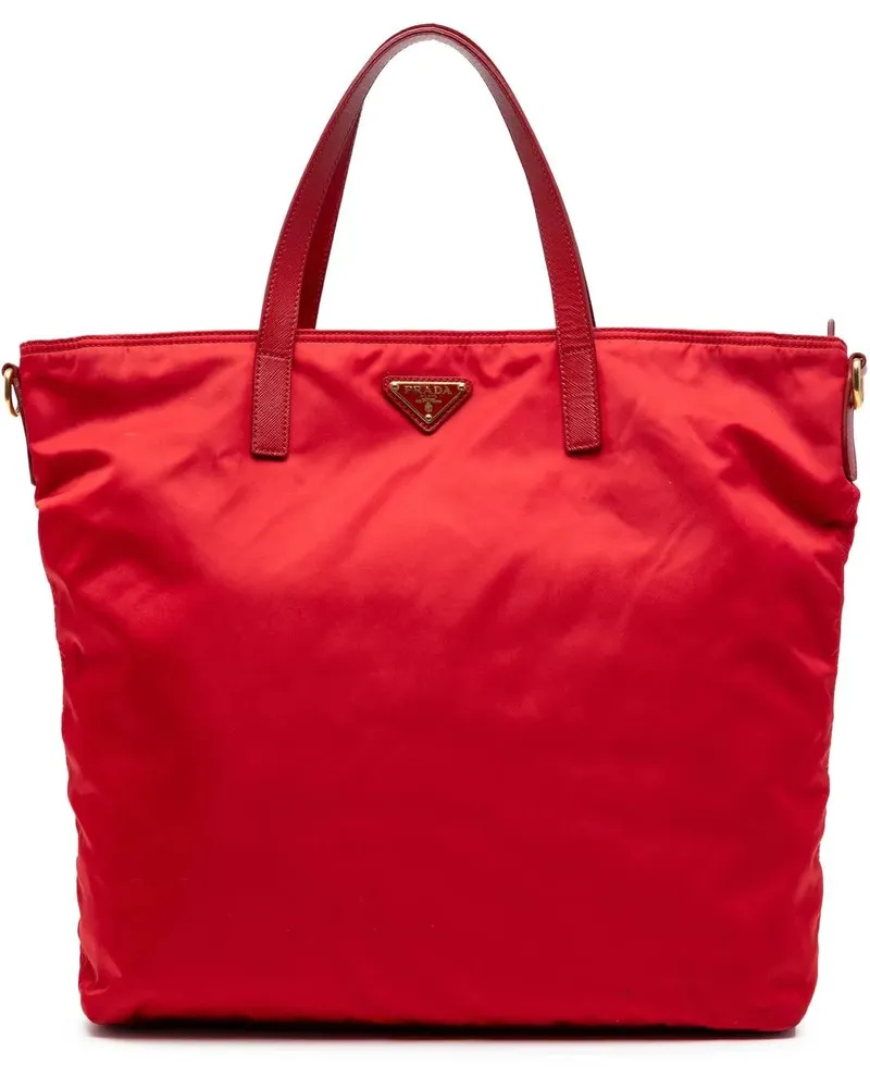 Prada Hobo Bags Tessuto Satchel rot Rot