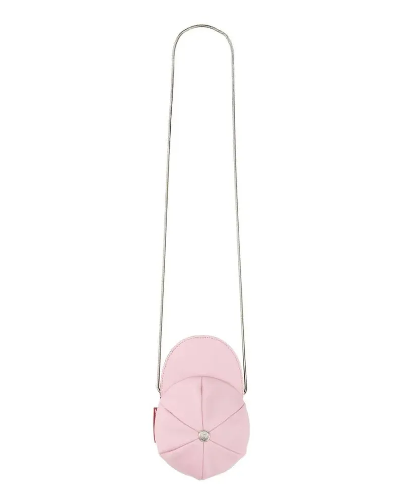Moschino Hobo Bags Rounded Cap-Style Mini Bag With Metallic Chain Str pink Rosa