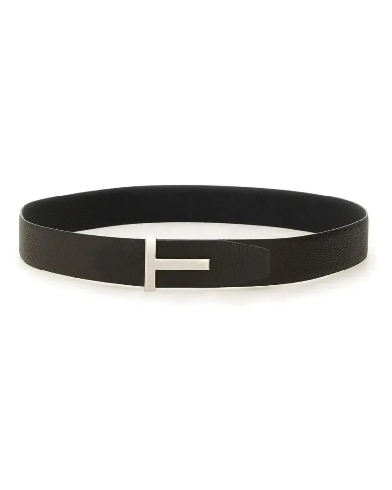 Tom Ford Gürtel Reversible Calf Leather Belt With Buckle schwarz Schwarz