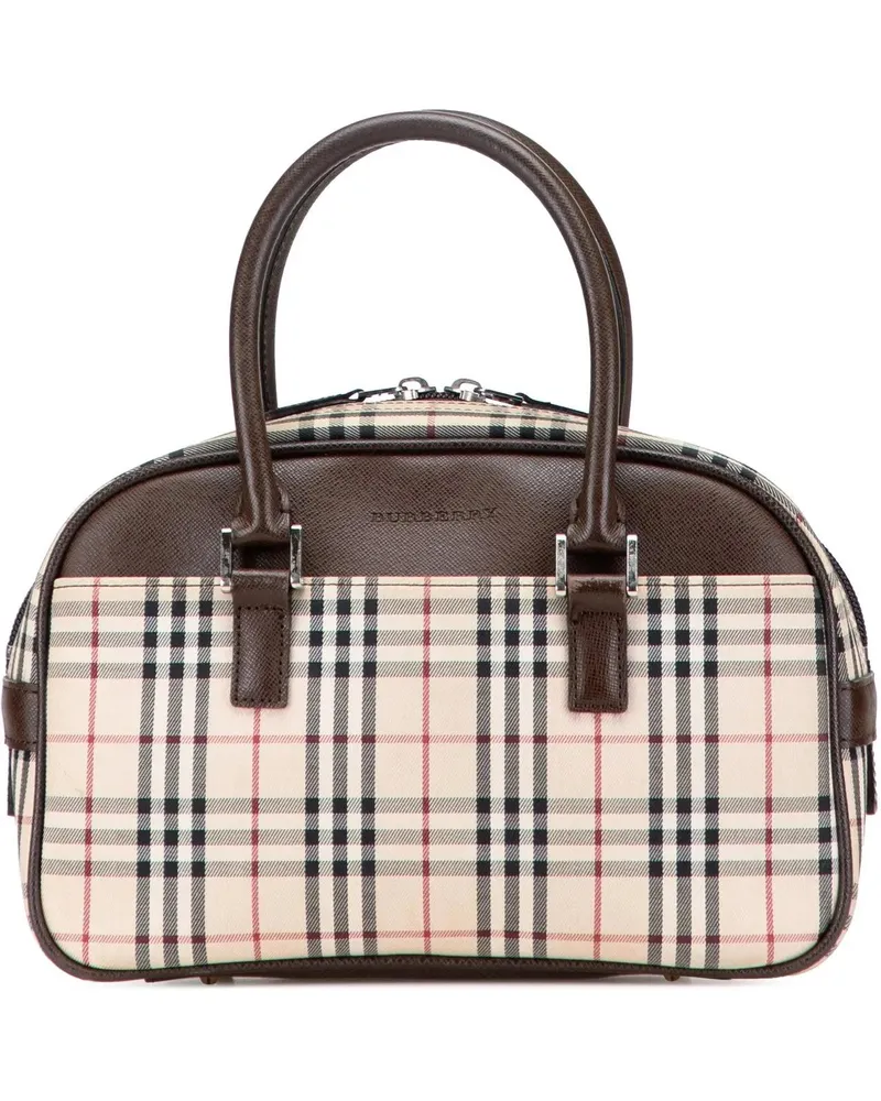 Burberry Crossbody Bags House Check Canvas Handbag braun Braun