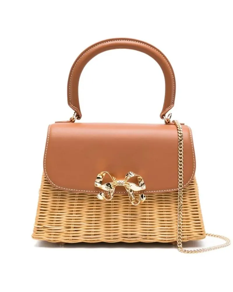 Self-Portrait Hobo Bags Brown Foldover Top Bag With Chain-Link Strap braun Braun