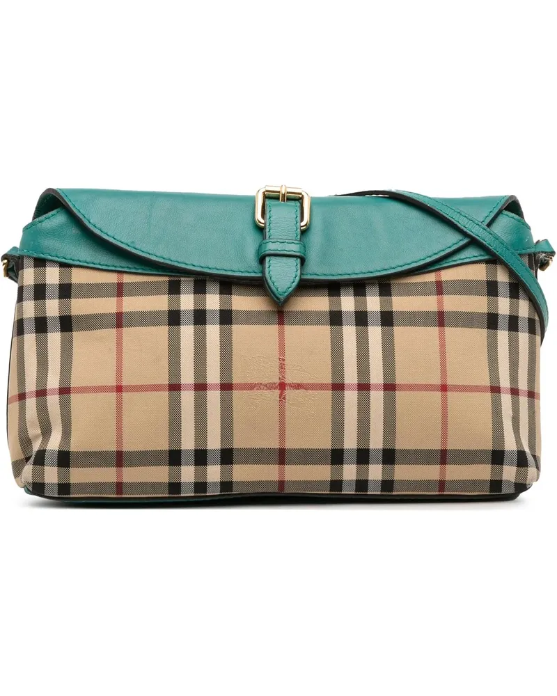 Burberry Hobo Bags Haymarket Check Canvas Leah Crossbody braun Braun