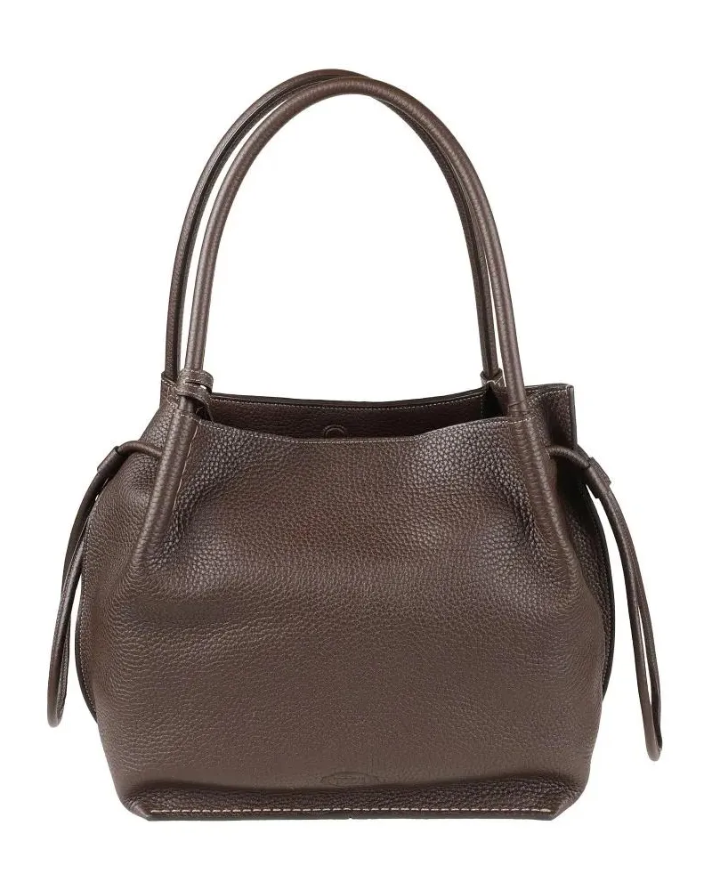 TOD'S Hobo Bags Medium-Sized Handbag With Soft Pebbled Texture braun Braun