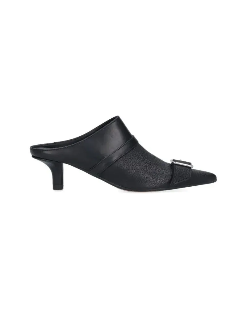 Maison Margiela Slipper & Pantoletten Buckle Mules – Black schwarz Schwarz